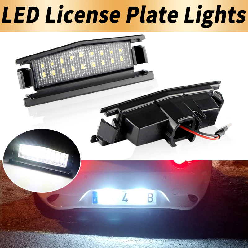 Tech Computer Accessories - ไฟส่องป้ายทะเบียน LED สีขาว 2 ชิ้น แบบ