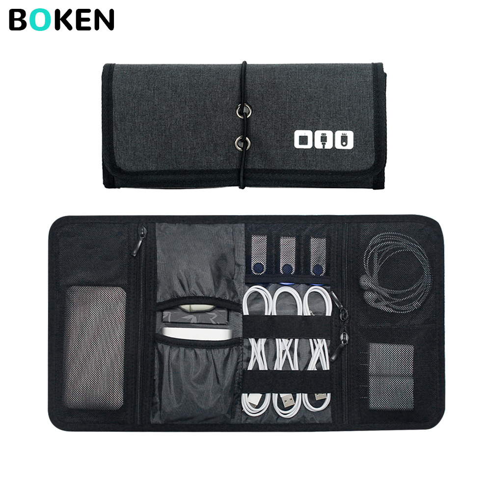 Tech Accessories Organizer - กระเป๋าจัดเก็บอุปกรณ์อิเล็กทรอนิกส์สำหรับเดินทาง ใส่สายชาร์จ พาวเวอร์แบงค์ หูฟัง สาย USB