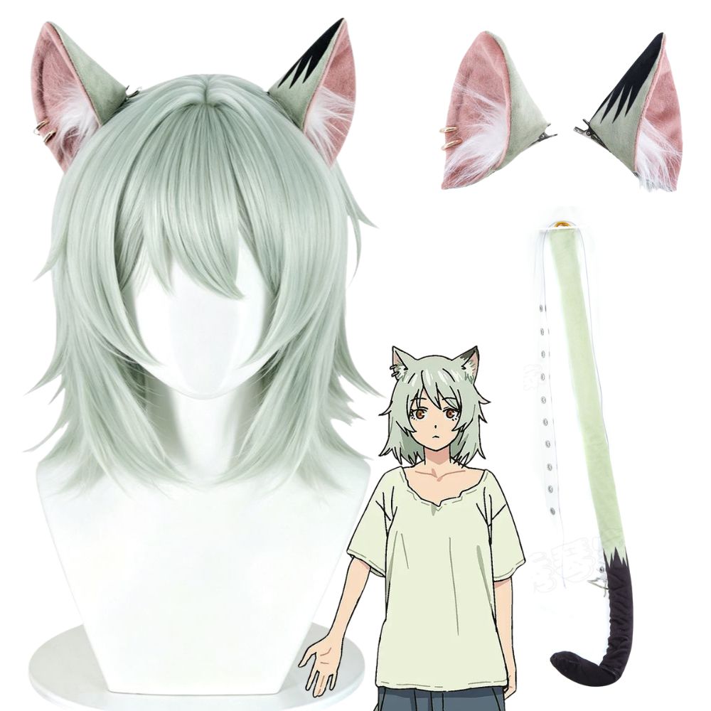 Tech Accessories For Men - วิกผมคอสเพลย์ Chainsmoker Cat Yaniko Satou ผสมเส้นใยขนฟู