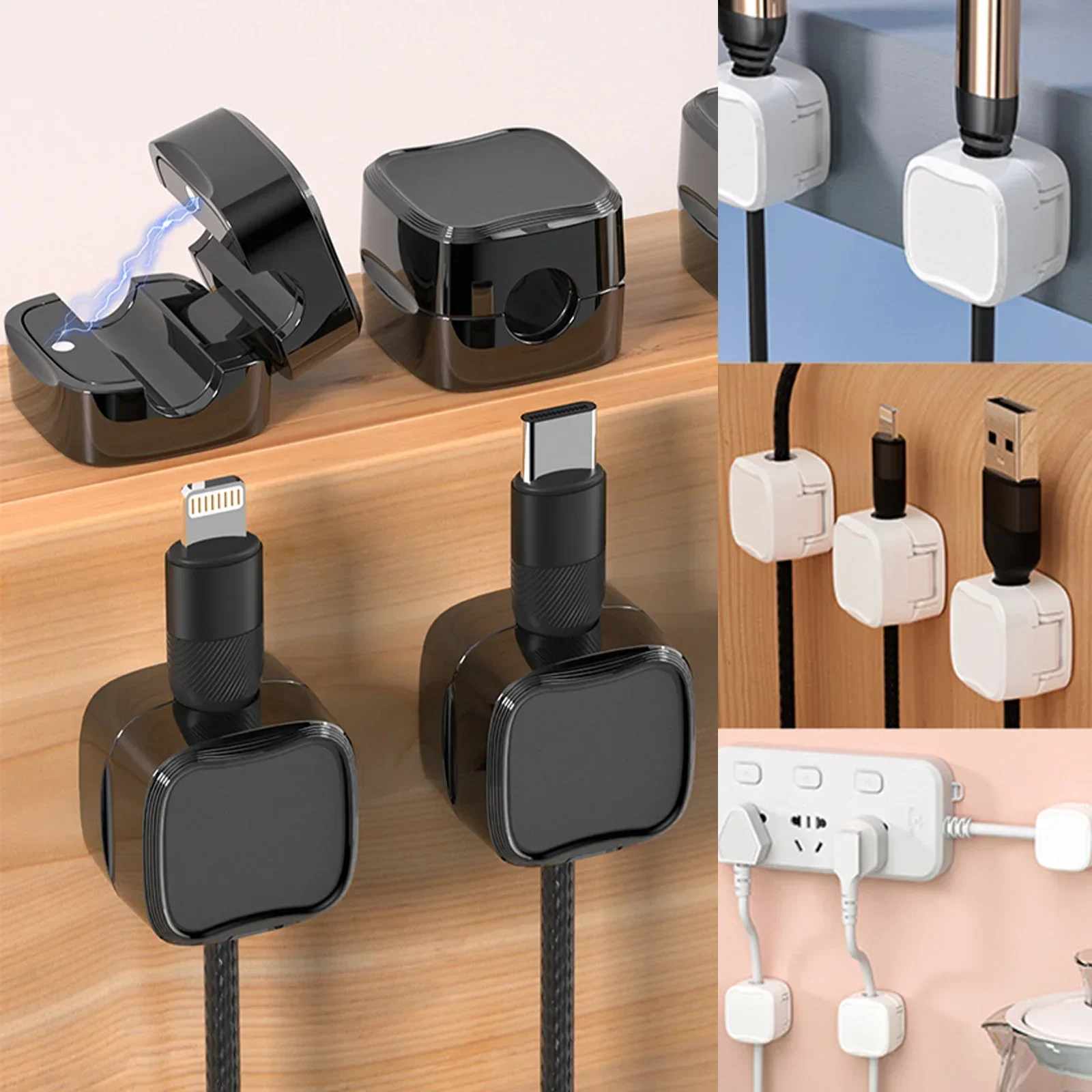 6/12/24PCS Magnetic CABLE Orga - Desk Cable Clip บทวิจารณ์และราคา