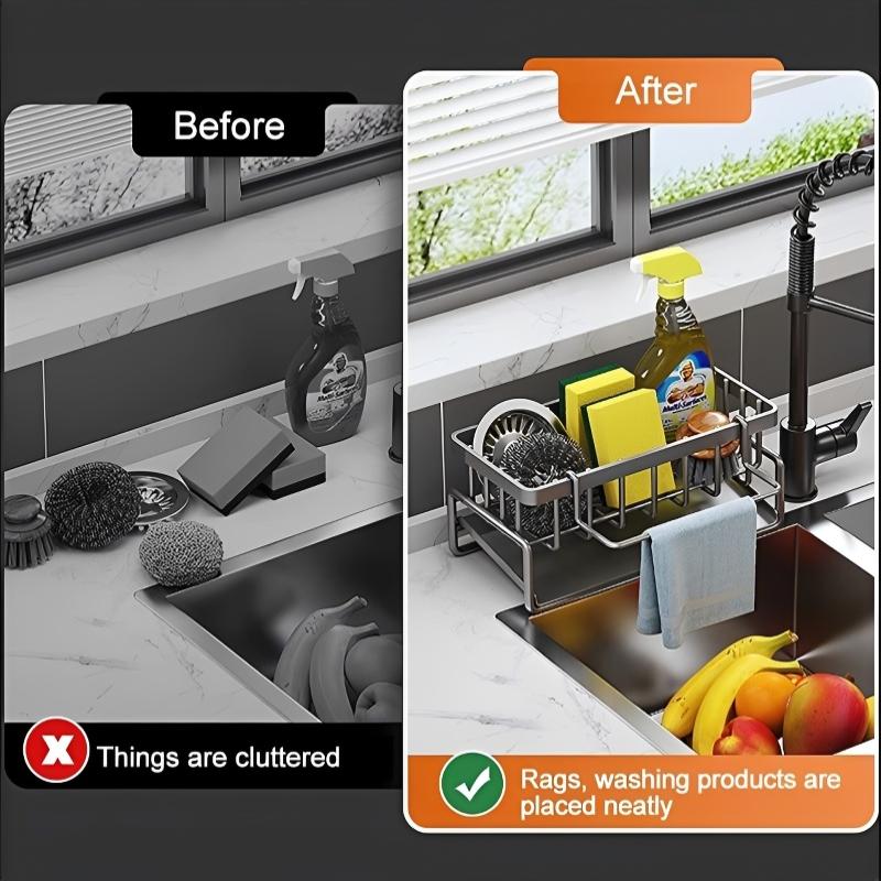 ที่วางฟองน้ำพร้อมที่แขวนผ้าเช็ - Tech Accessories Organizer บทวิจารณ์และราคา