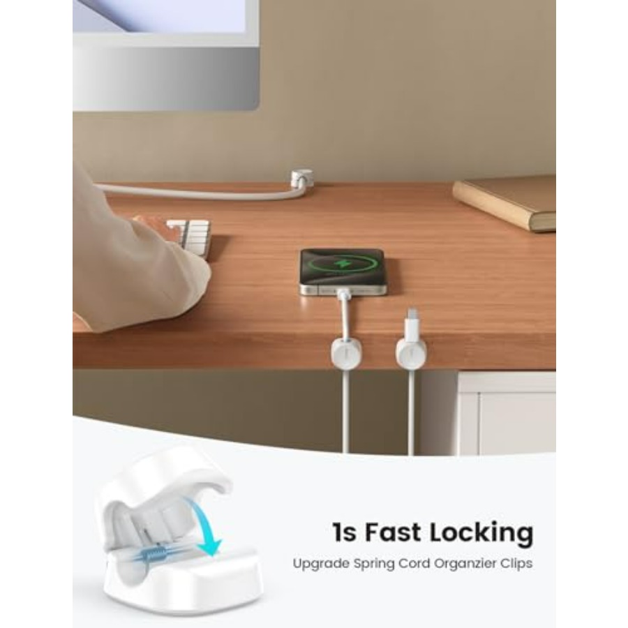ที่เก็บสายไฟ 8 ชิ้น, [1s Lock] - Desk Cable Clip บทวิจารณ์และราคา