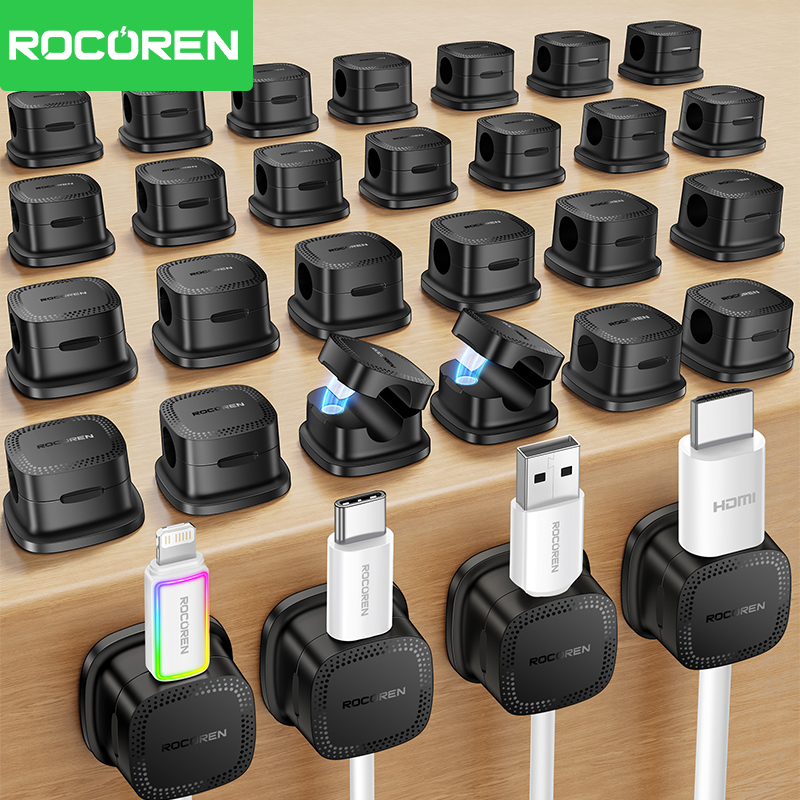 ROCOREN 30 ชิ้น คลิปหนีบสายแม่ - Desk Cable Clip บทวิจารณ์และราคา