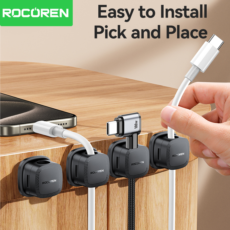 ROCOREN 30 ชิ้น คลิปหนีบสายแม่ - Desk Cable Clip บทวิจารณ์และราคา