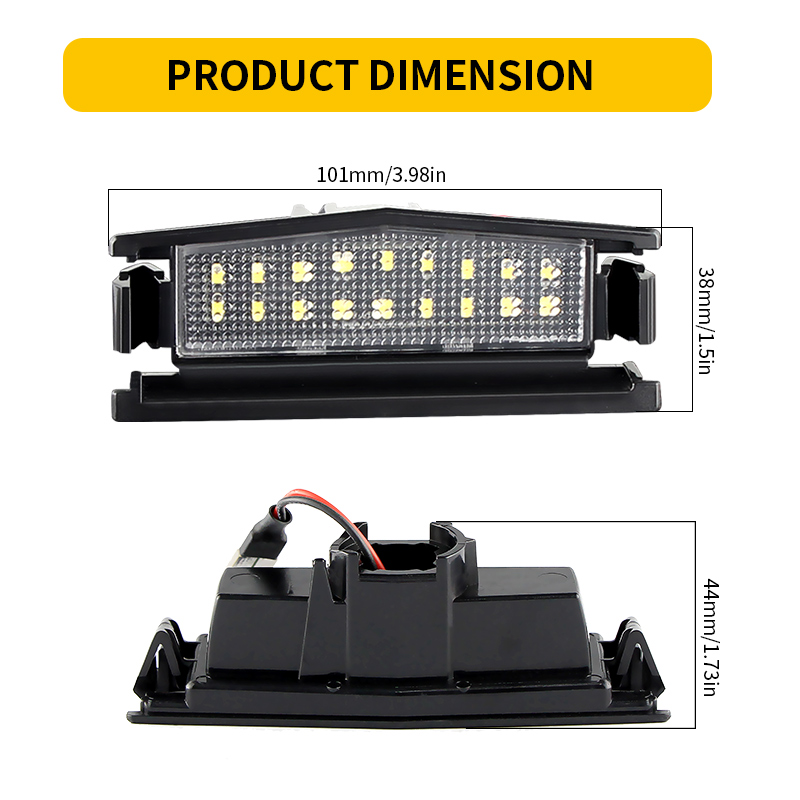 ไฟส่องป้ายทะเบียน LED สีขาว 2  - Tech Computer Accessories บทวิจารณ์และราคา
