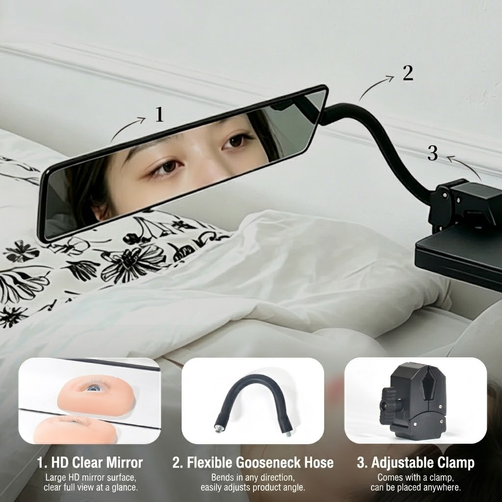 กระจกต่อขนตาแบบปรับได้ กระจกตร - Tech Accessories บทวิจารณ์และราคา