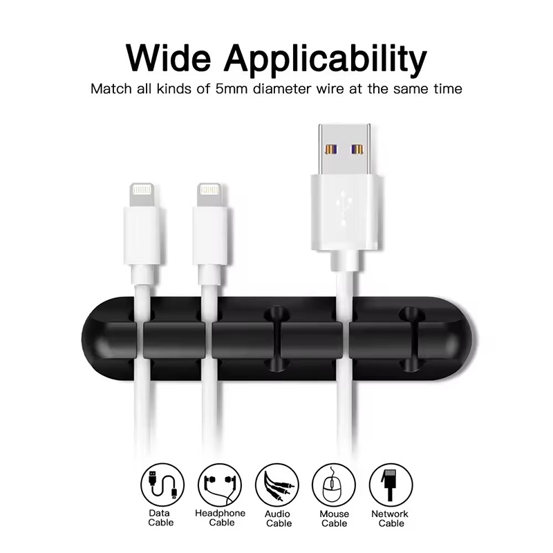 ที่หนีบสายซิลิโคนแบบกลม สำหรับ - Desk Cable Clip บทวิจารณ์และราคา