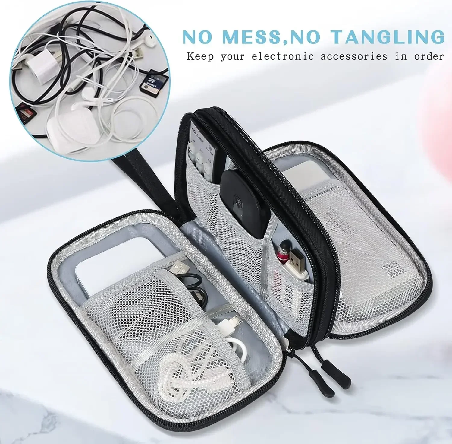 กระเป๋าใส่สายเคเบิลแบบพกพา กระ - Tech Accessories Organizer บทวิจารณ์และราคา