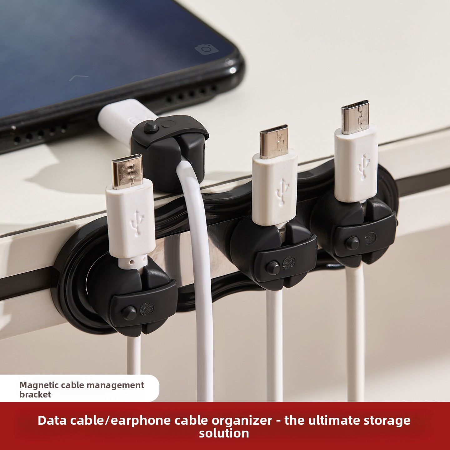 ที่เก็บสายเคเบิลแบบแม่เหล็กติด - Desk Cable Clip บทวิจารณ์และราคา