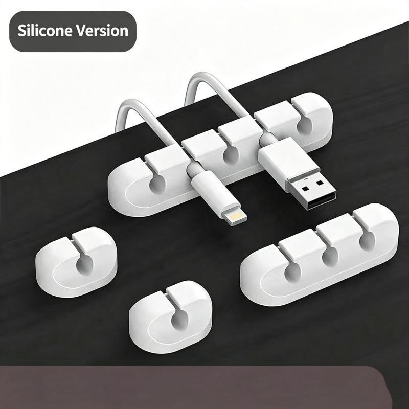 ที่เก็บสายเคเบิลซิลิโคน ที่จัด - Desk Cable Clip บทวิจารณ์และราคา