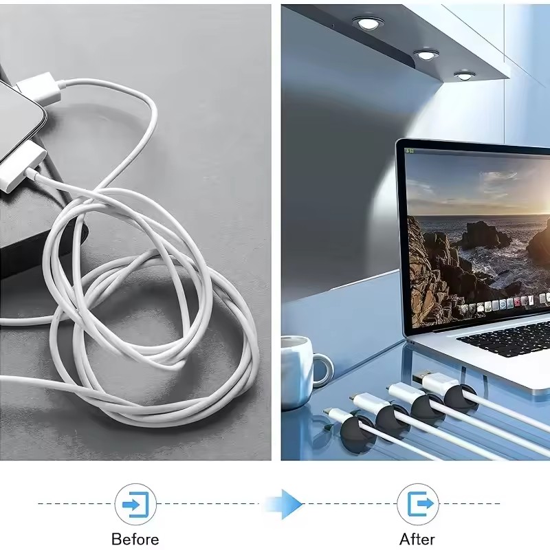 คลิปหนีบสายเคเบิลติดผนัง/โต๊ะท - Desk Cable Clip บทวิจารณ์และราคา
