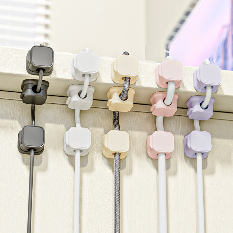 คลิปจัดสายแม่เหล็กหลากสีแบบติด - Desk Cable Clip บทวิจารณ์และราคา